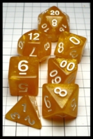Dice : Dice - Dice Sets - QMay Gold Glitter with White Numerals - Amazon 2023